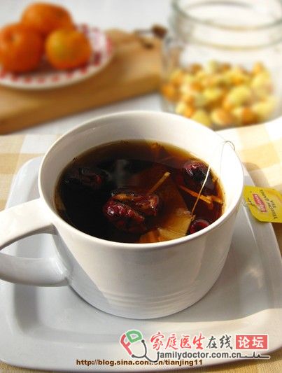 非常方便的贴心暖胃茶—炒红枣生姜红茶